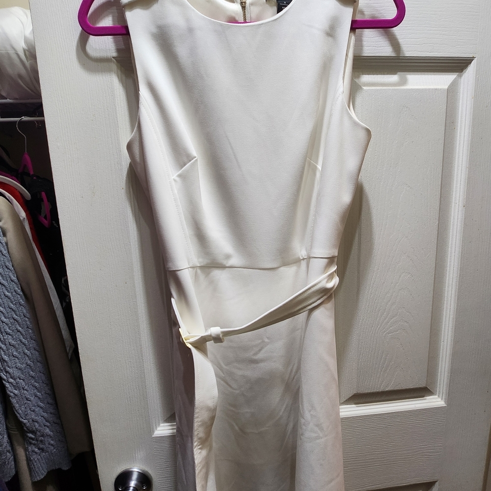 Belted white house black market dress